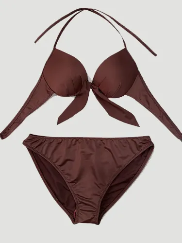 Kadın Dolgulu Likralı Bikini Takımı