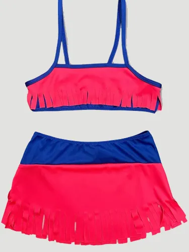 Kız Çocuk Etekli Bikini Takımı