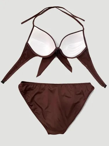Kadın Dolgulu Likralı Bikini Takımı