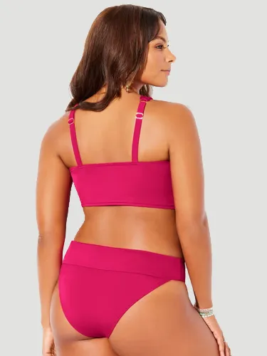 Kadın Battal Yüksek Yaka Bikini Takımı