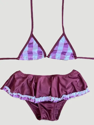 Garson Kareli Bikini Takımı
